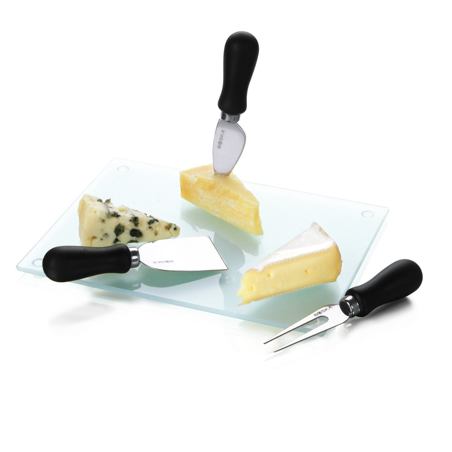 Hecef Set tagliere per formaggi in legno di acacia con ardesia e coltello da formaggio piatto di salumi in legno e vassoio da portata per formaggio cracker e carne 