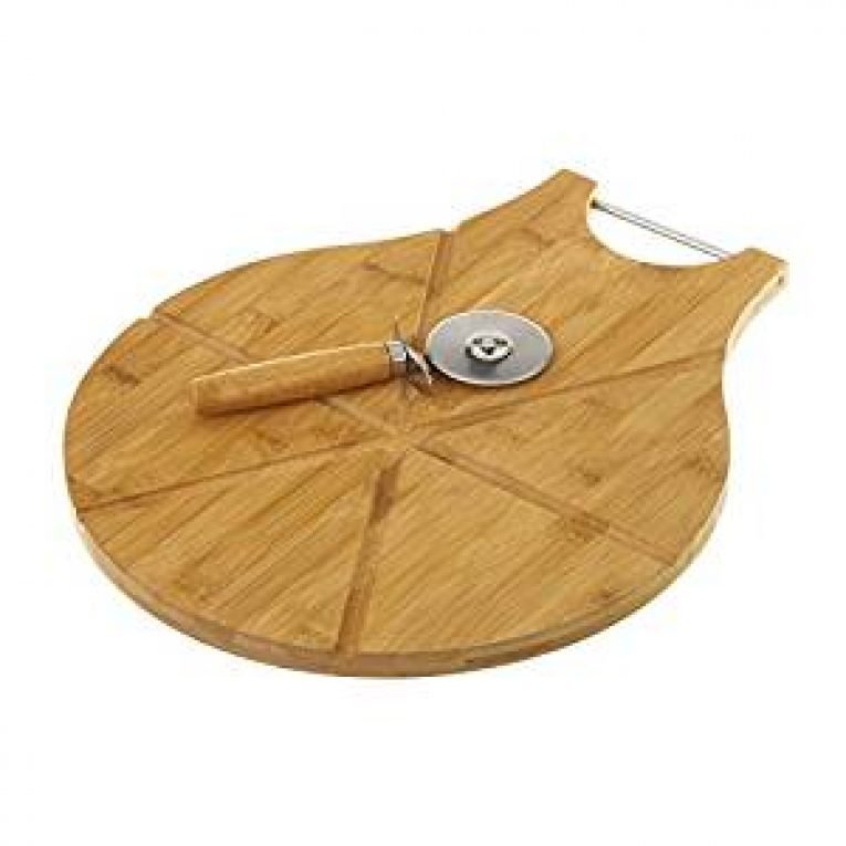 Tagliere In Legno Di Acacia Per Pizza - 30x25 Cm, Con Maniglia, Per Formaggi E Panini