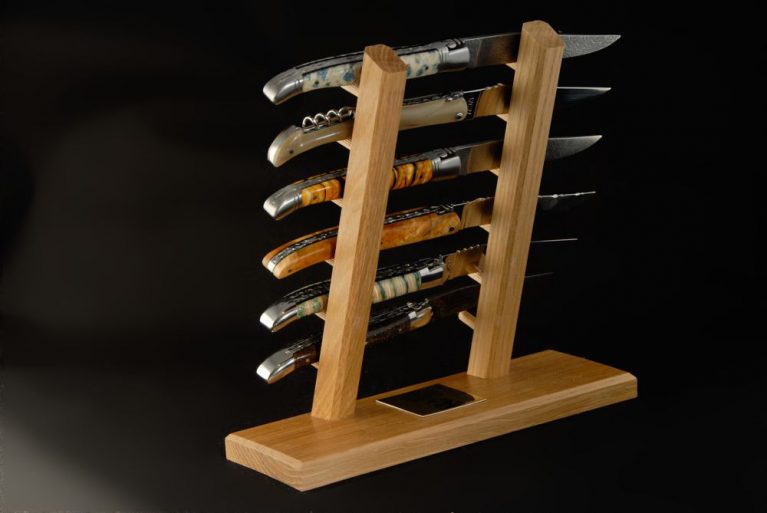 WANLIAN Espositore Per Coltelli In Acrilico Trasparente (2 Pezzi), Supporto Da Tavolo Per Pugnali E Coltelleria Collezionistica, 24x7.9x9 Cm