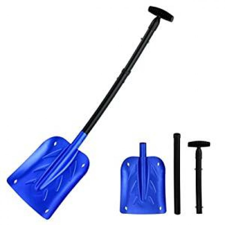 Pala Da Neve Pieghevole ORIENTOOLS - In Alluminio, Con Impugnatura A D, Portatile Per Emergenze - Foto 2